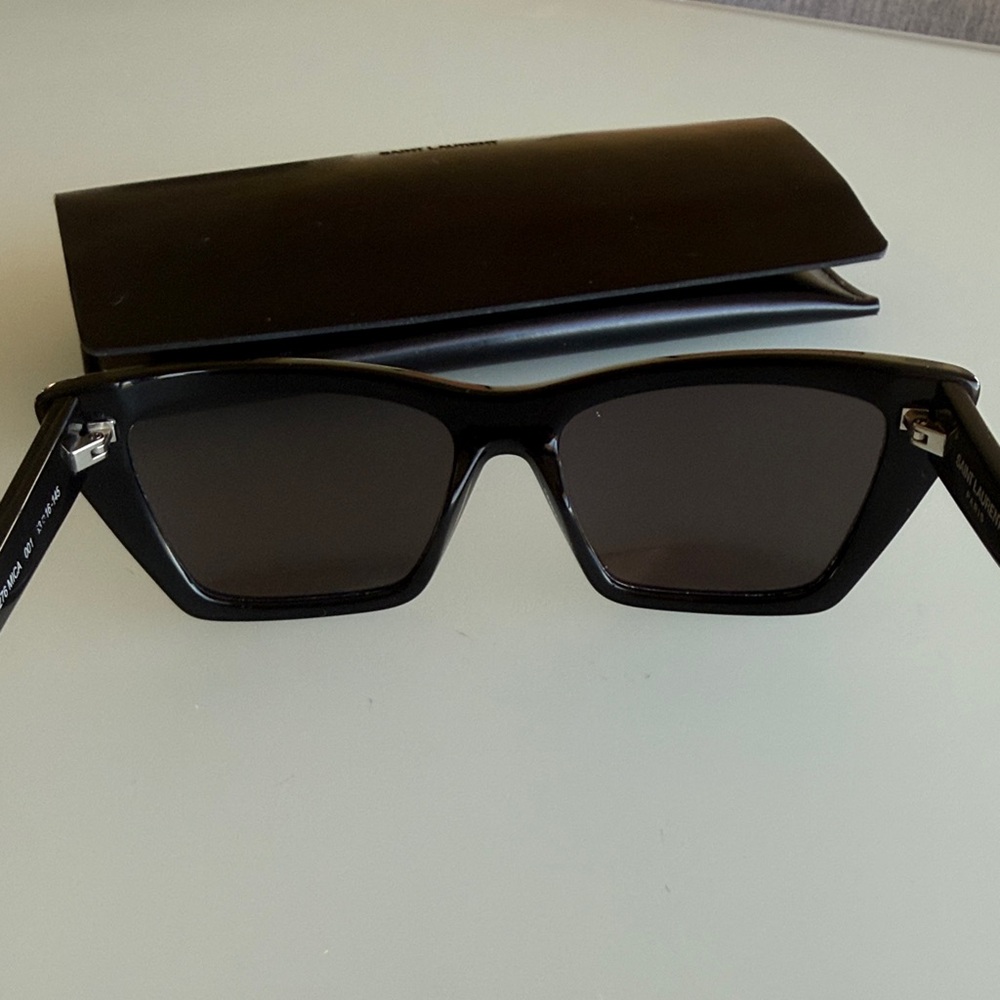 Saint Laurent SL 276 Mica Cat-Eye Sunglasses- Black - Picture 9 of 17